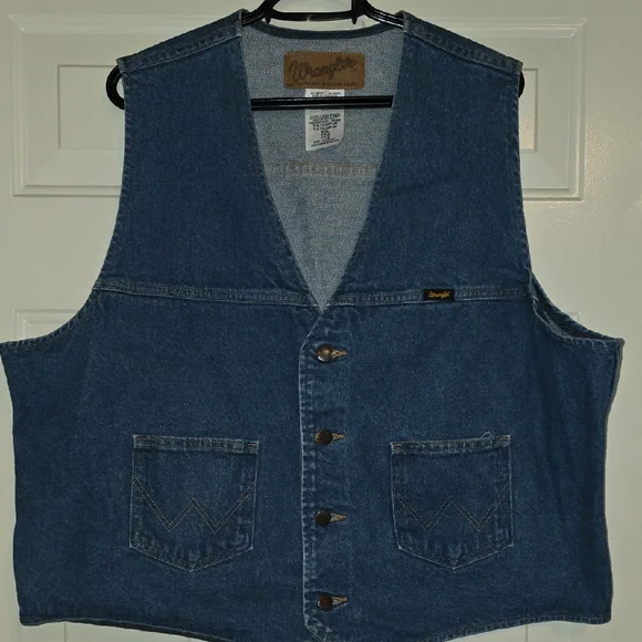 Wrangler Men's Indigo Denim Vest - Picture 1 of 3